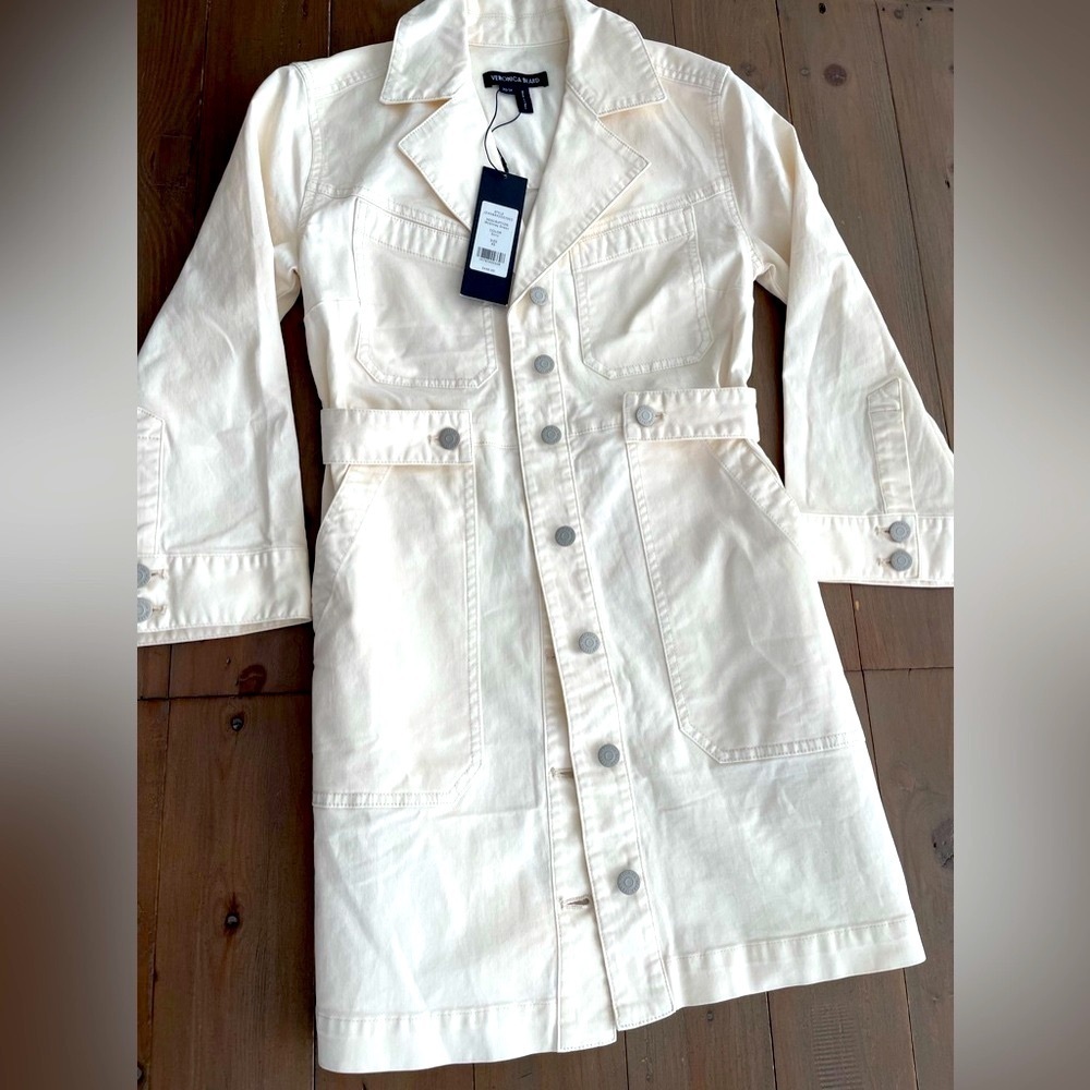 CURRENT SEASON Veronica Beard McKinley dress in ecru NWT - Picture 5 of 9